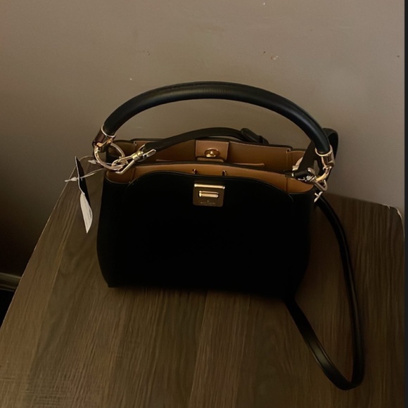 ♠️Kate Spade Phoebe Small Top Handle Satchel Crossbody Bag, Black NWT - Picture 3 of 5